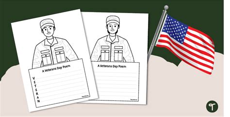 Veterans Day Acrostic Poem Template | Teach Starter