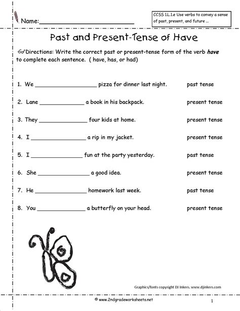 18 Regular Past Tense Verbs Worksheets 2nd Grade / worksheeto.com