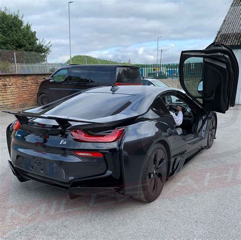 BMW I8 rear spoiler wing 2014-2019 gloss black FRP