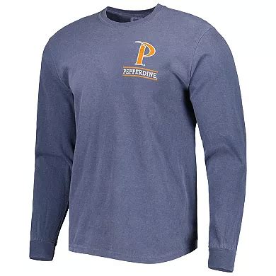 Men's Navy Pepperdine Waves Circle Campus Scene Long Sleeve T-Shirt