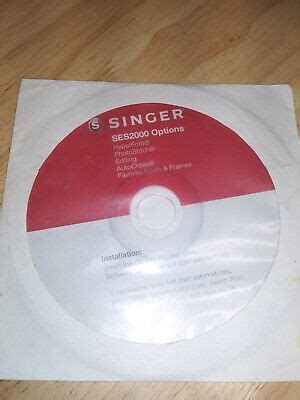 HTF Singer Futura Optional Software Hyperfont, AutoPunch, Editing,PhotoStitch | eBay