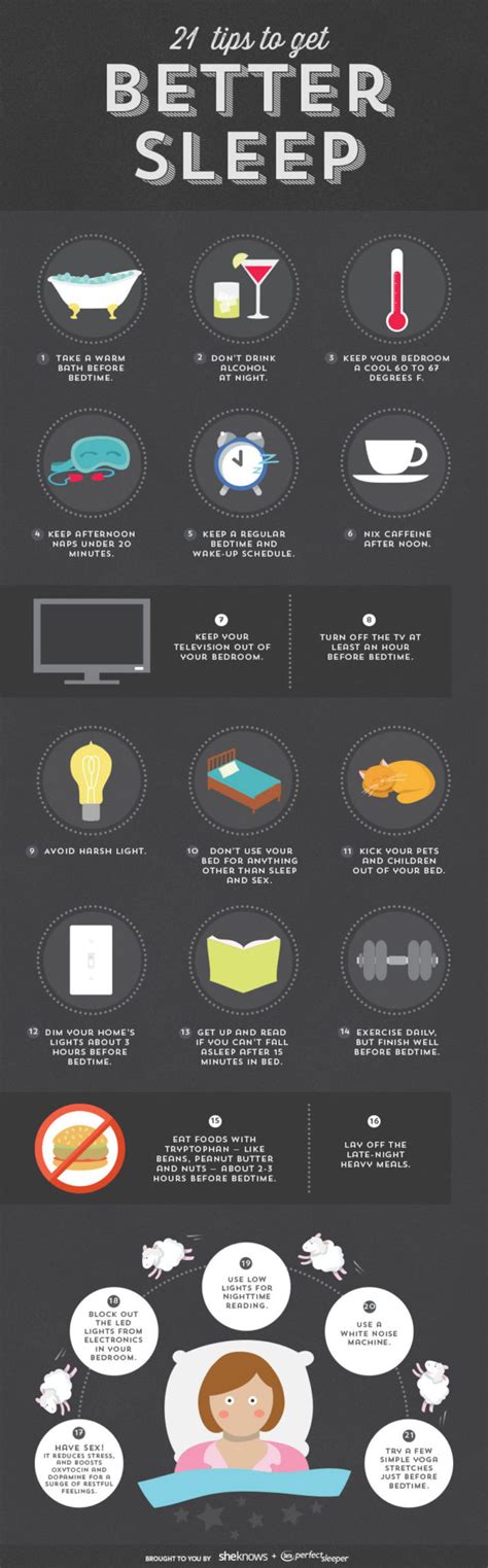 21 Tips for a Better Night's Sleep {Infographic} - Best Infographics