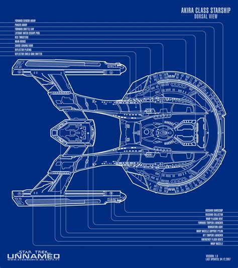 Starfleet ships — Akira-class starship blueprints via...