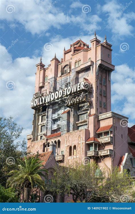 Disney World, Hollywood Studios, Tower of Terror, Travel Florida Editorial Photography - Image ...