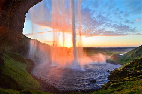 nature, Waterfall, Sunset Wallpapers HD / Desktop and Mobile Backgrounds