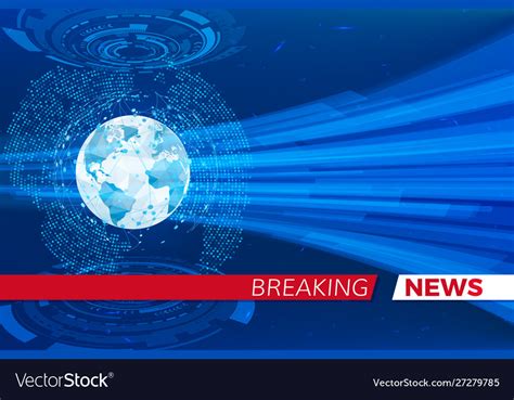 Breaking news background news studio Royalty Free Vector