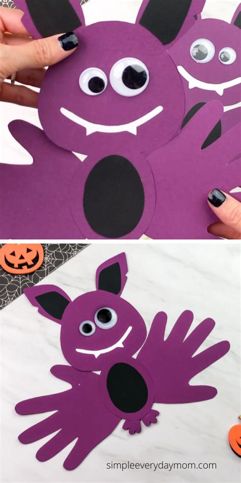This handprint bat craft is a fun Halloween activity kids will enjoy making. Download the free ...