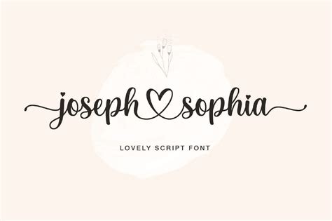 Joseph Sophia Font Calligraphy Font Heart Fonts Font with | Etsy