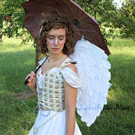 White Angel Wings, White Feather Costume Angel Wings, Premium Fantasy ...