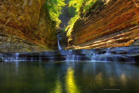 Waterfalls at Watkins Glen State Park Photograph by Wayne Moran - Fine Art America