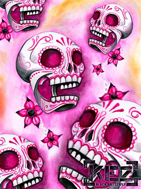 🔥 Download Pink Sugar Skull Wallpaper Skulls By Feardakez by @samanthawhite | Girly Skull ...