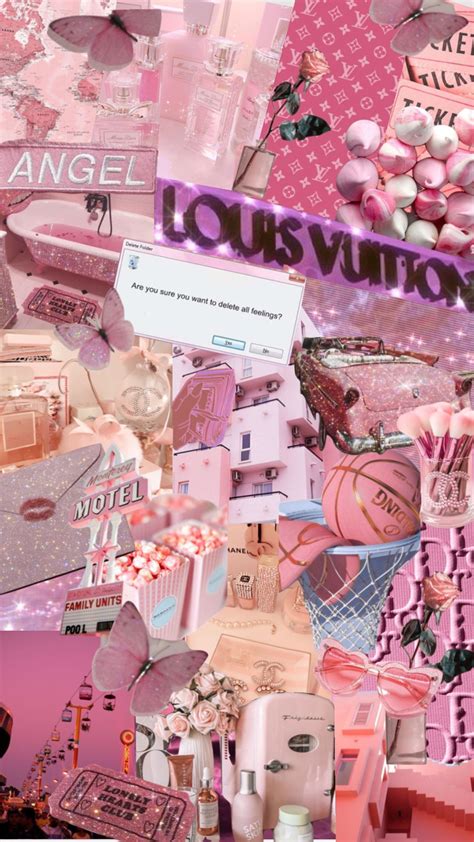 #pink #pinkaesthetic #aesthetic #collage | Pink wallpaper desktop ...