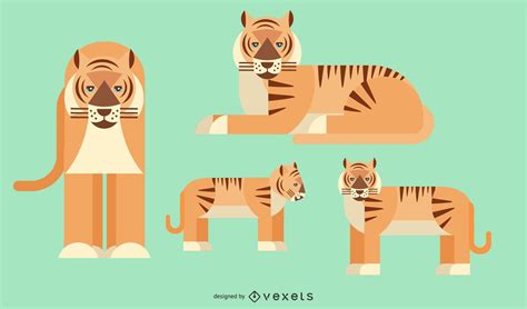 Tiger Rounded Geometric Vector Design Vector Download