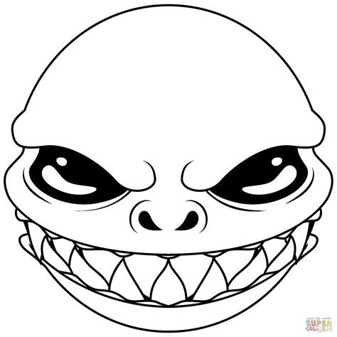 Creepy Smiley coloring page | Free Printable Coloring Pages