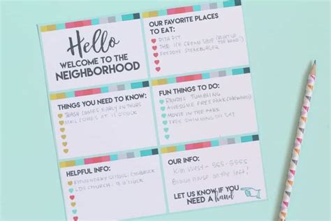 New neighbor welcome gift with printable - A girl and a glue gun