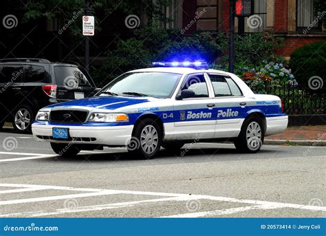 Boston Police Cruiser editorial stock image. Image of cruiser - 20573414