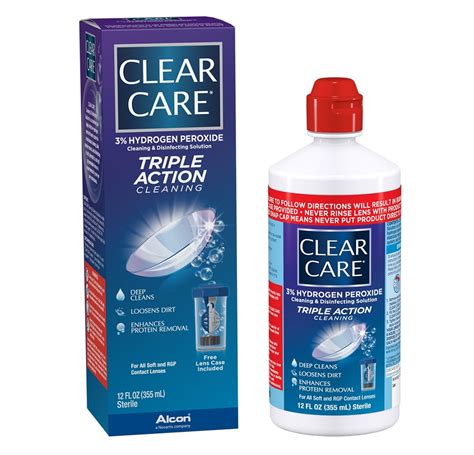 Clear Care Cleaning and Disinfecting Contact Lens Solution, 12 oz - Walmart.com