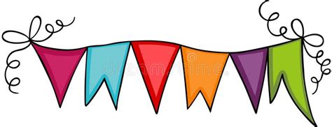 Triangle Flag Banner of Party Stock Vector - Illustration of clip, ornament: 136577847