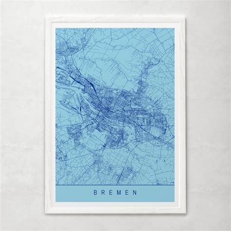 BREMEN MAP Modern Bremen Art Print Minimalist City Map - Etsy Canada