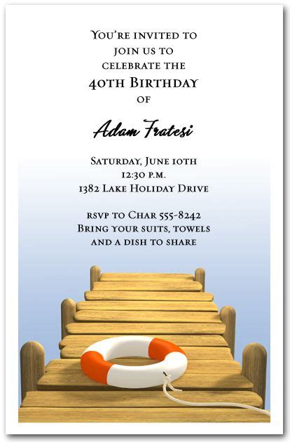 Wood Boat Dock Invitations are perfect Summer Party Invitations from AnnouncingIt.Com ...