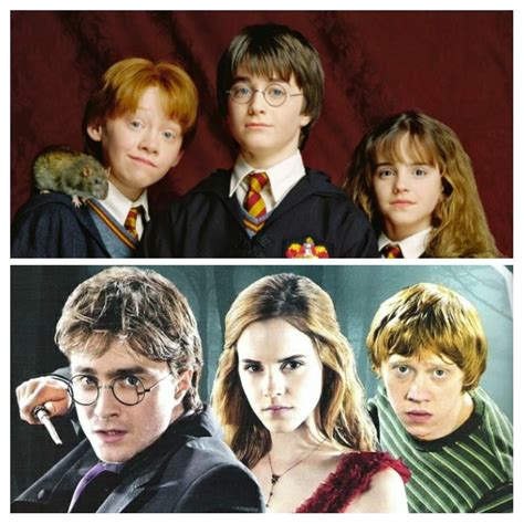 In the first Harry Potter movie, Harry, Ron, and Hermione are around 11 ...