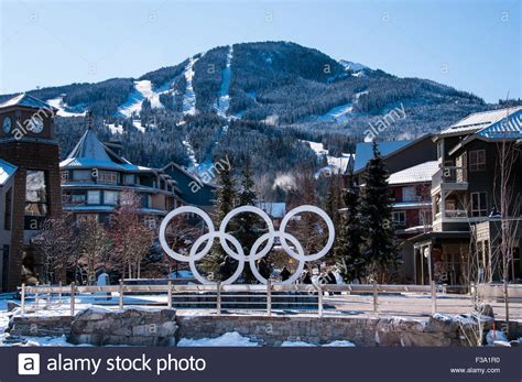 Olympic rings, Whistler Olympic Plaza, Whistler Village, Whistler ...