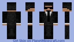 Man in Black Suit Minecraft Skin