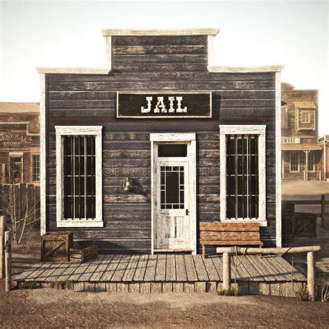 Old Western Cowboy Jail stock image. Image of crime, hitching - 12271881