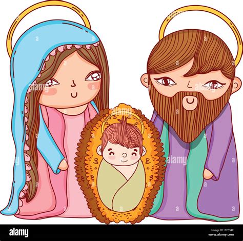 Christmas nativity scene cartoon Stock Vector Image & Art - Alamy