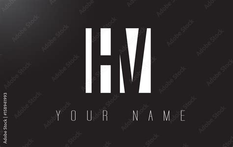 HV Letter Logo With Black and White Negative Space Design. Stock Vector | Adobe Stock