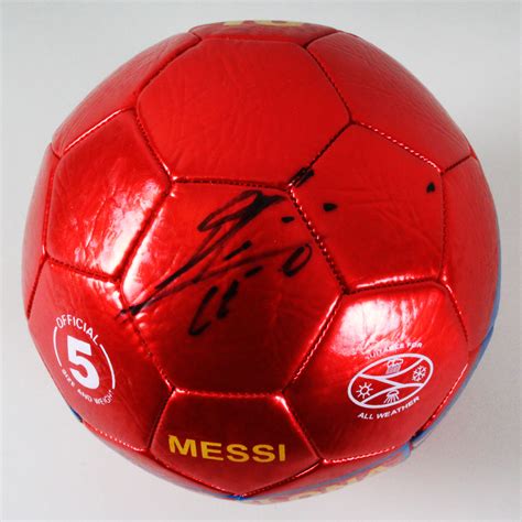 Lionel Messi Signed Soccer Ball FC Barcelona - COA GAI | Memorabilia Expert