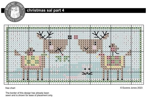 Durene Jones FREE 2023 Christmas SAL Part 4 | Broderie prenom, Point de ...