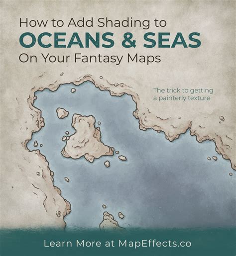 How to Shade Oceans and Seas On Your Fantasy Map — Map Effects | Fantasy map, Map art ...