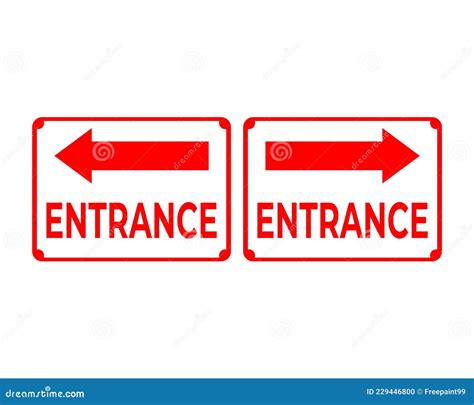 Entrance Sign Vector, Easy To Use and Print Design Templates. Stock ...