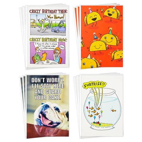 Funny Assorted Boxed Blank Birthday Cards, Pack of 12 - Boxed Cards ...