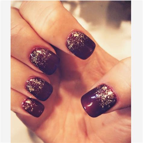 Top 25 Maroon Glitter Nails - Home, Family, Style and Art Ideas