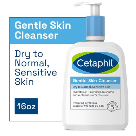 Cetaphil Face Wash, Hydrating Gentle Skin Cleanser for Dry to Normal Sensitive Skin, 16 oz ...