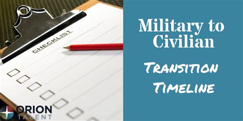 Military to Civilian Transition Timeline | Orion Talent