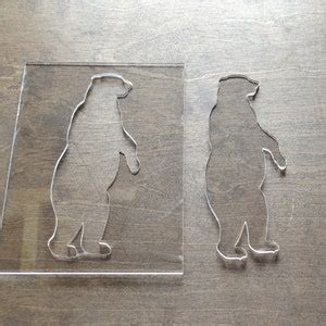 Bear Router Template, Router Inlay Template, Clear Acrylic, Router Jig, Woodworking Template ...