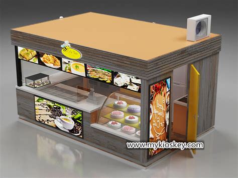 Outdoor fast food shop interior design , food kiosk for outside use