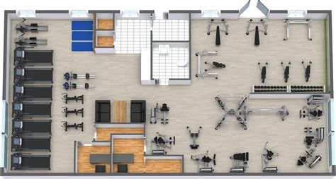 an overhead view of a gym floor plan