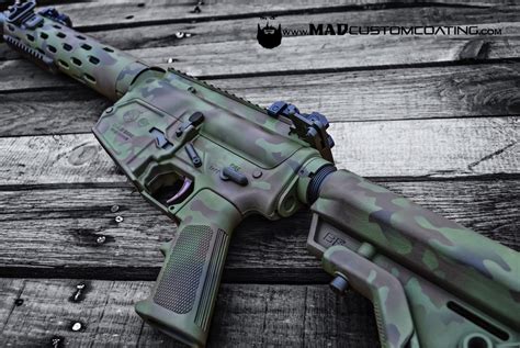 MADLand Camo on a Colt .308 AR - Mad Custom CoatingMad Custom Coating