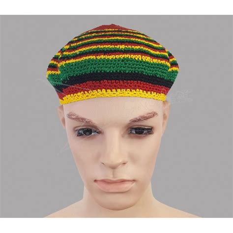 Crochet – Rasta Colors Beret Hat - Rockos Online Store