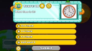 Digital Game Telling Time Hour, Half Past – Math Game for Kids | TPT