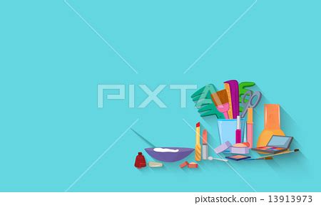 Beauty spa salon blue background - Stock Illustration [13913973] - PIXTA