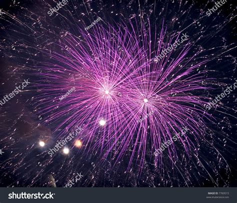 Purple Fireworks Bursts; Could Be A Deep Sky Background. Stock Photo 7769515 : Shutterstock