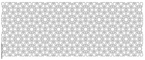 2D CAD drawing of Islamic geometric pattern. Islamic patterns use ...