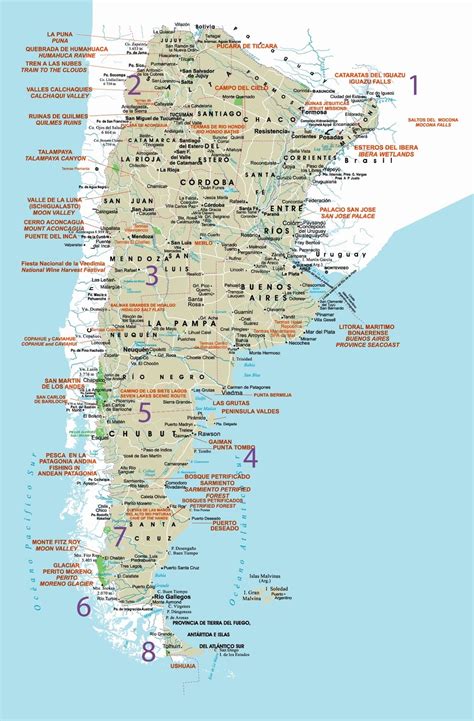 Mapa de Argentina - Descubre los lugares más fascinantes