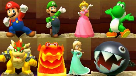 Mario Party: Star Rush - All Characters + Actions (Character Museum ...