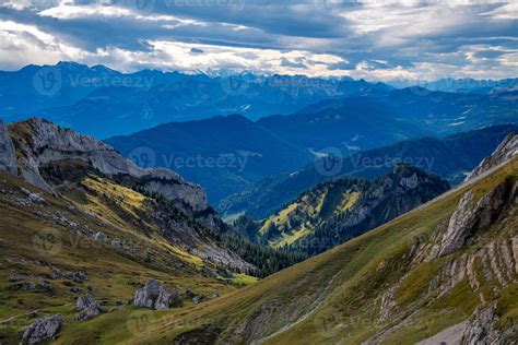 Mountain landscape under cloudy sky 21164345 Stock Photo at Vecteezy